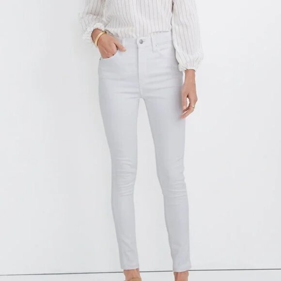MADEWELL Women's 10" High-Rise Skinny Jeans Pure White Sz 36 NWT - Picture 1 of 5